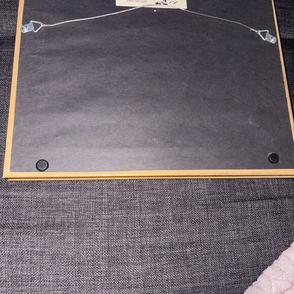 Framed Signed Sylvia Dyer Acrylic Painting: Island Cliffs Brunswick Maine Artist - Picture 5 of 9